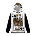 King Of Spades Playing Card Print Pullover Hoodie