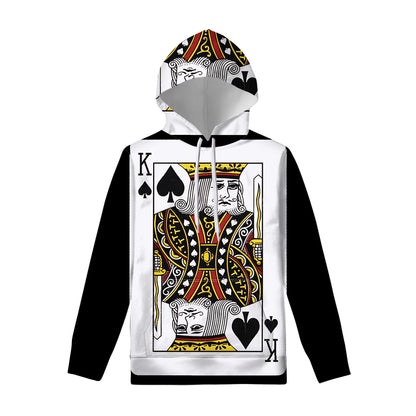 King Of Spades Playing Card Print Pullover Hoodie