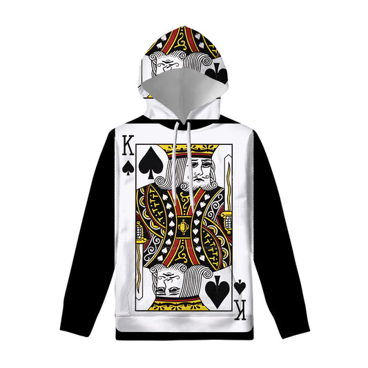 King Of Spades Playing Card Print Pullover Hoodie