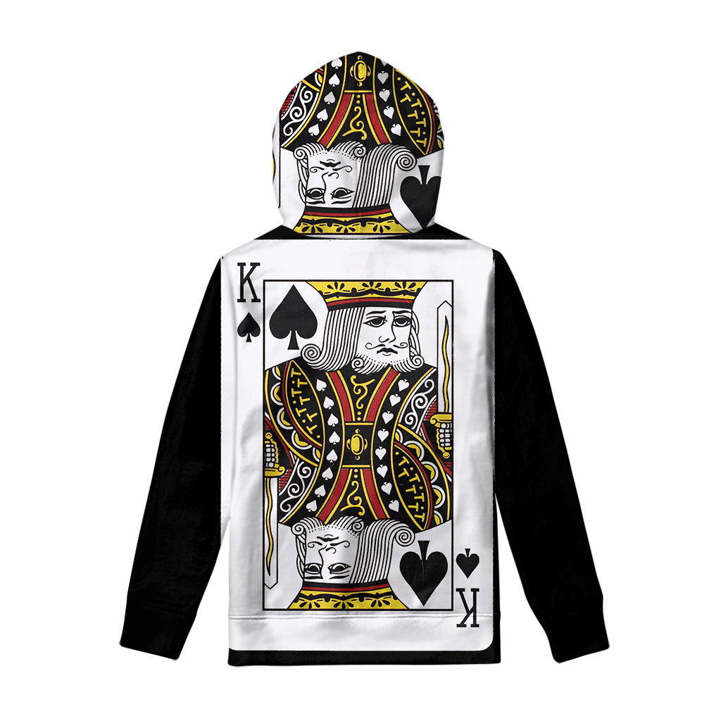 King Of Spades Playing Card Print Pullover Hoodie