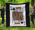 King Of Spades Playing Card Print Quilt