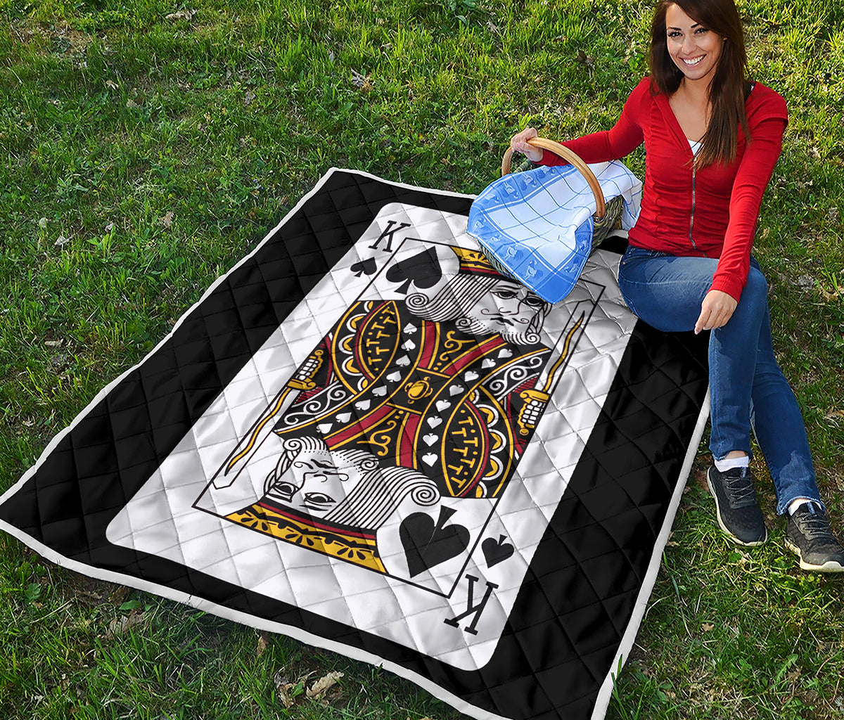 King Of Spades Playing Card Print Quilt