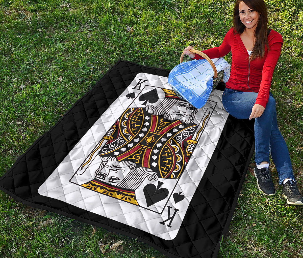 King Of Spades Playing Card Print Quilt