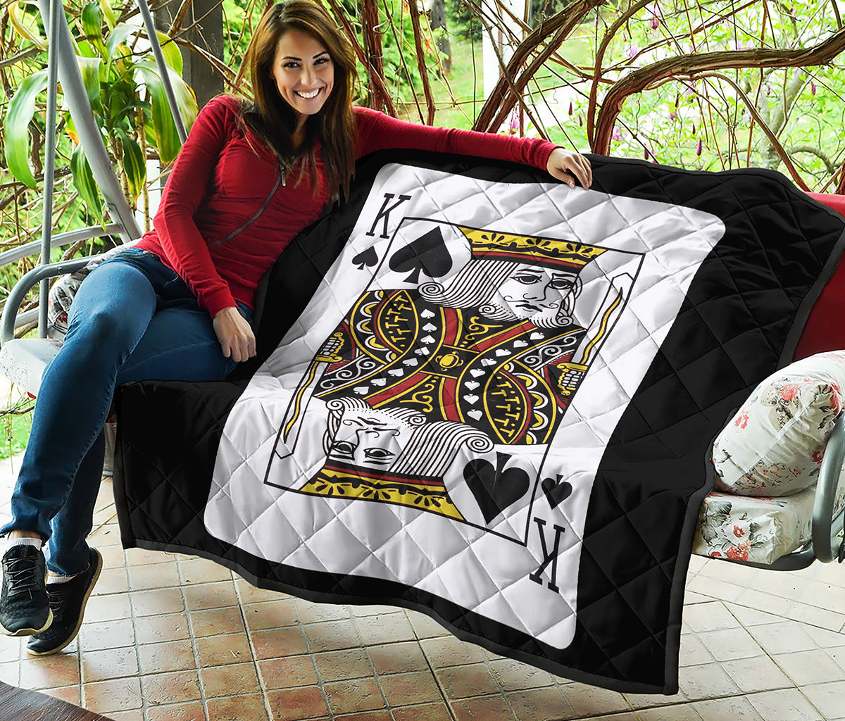 King Of Spades Playing Card Print Quilt
