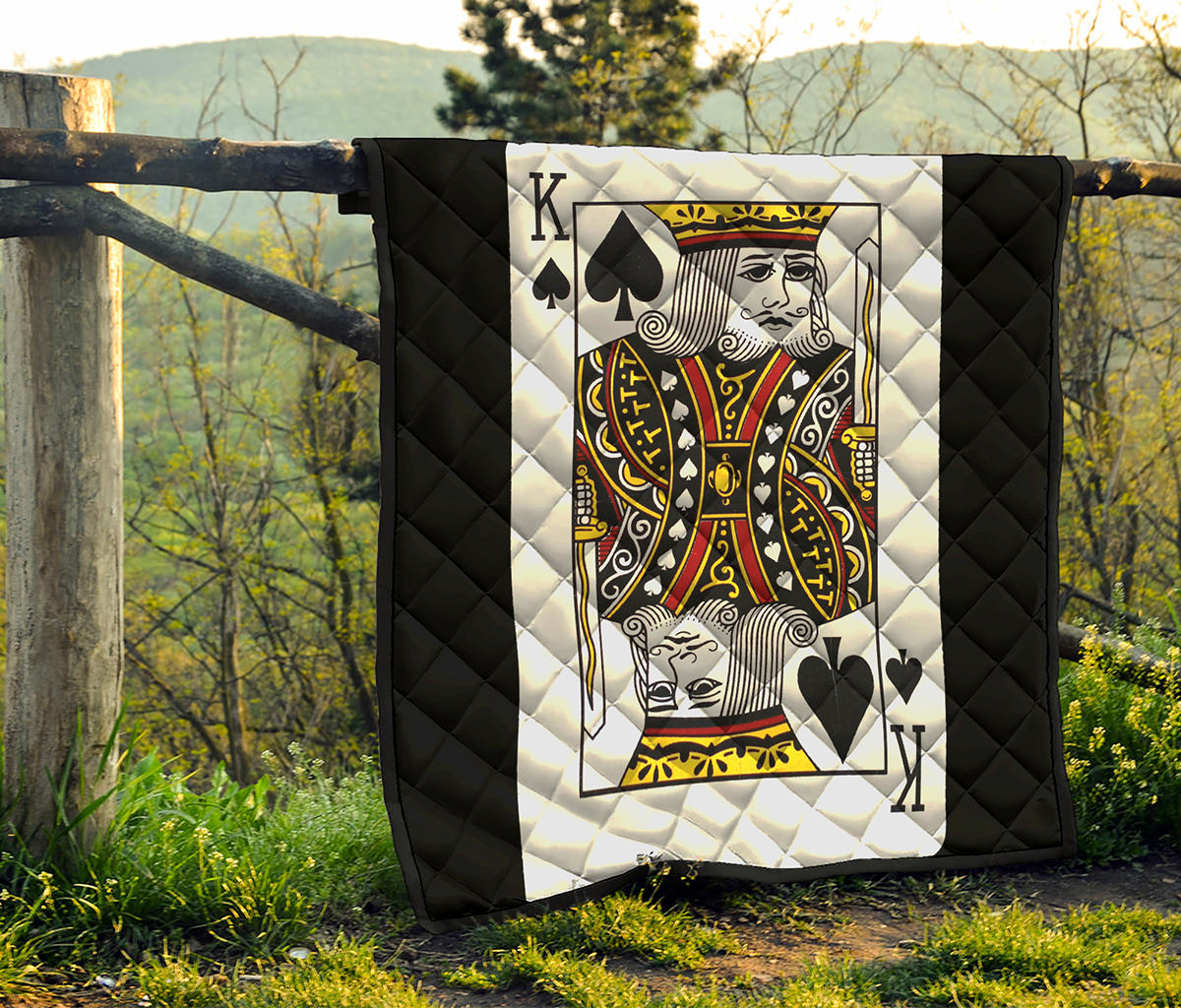 King Of Spades Playing Card Print Quilt