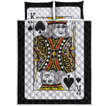 King Of Spades Playing Card Print Quilt Bed Set