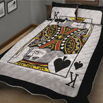 King Of Spades Playing Card Print Quilt Bed Set
