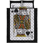 King Of Spades Playing Card Print Quilt Bed Set