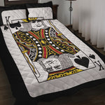 King Of Spades Playing Card Print Quilt Bed Set