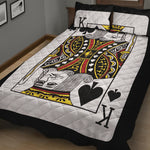 King Of Spades Playing Card Print Quilt Bed Set
