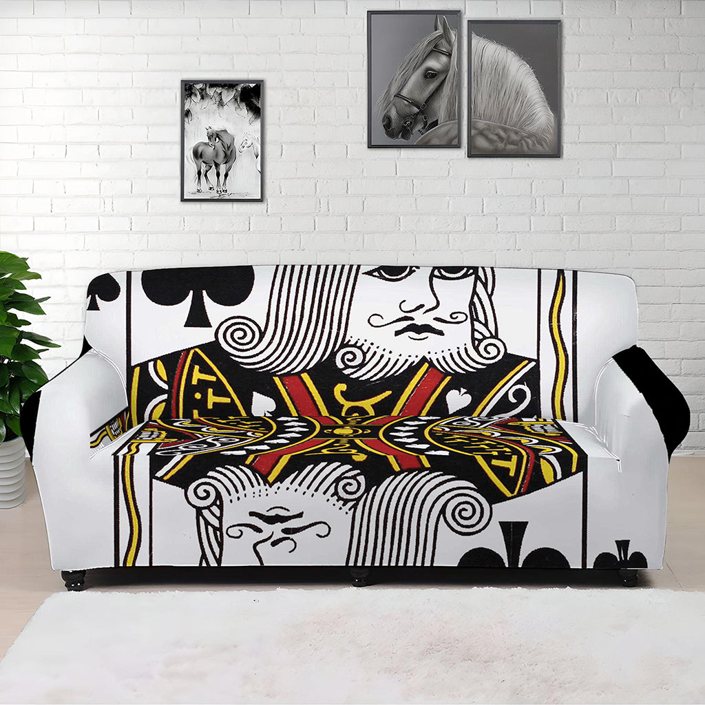 King Of Spades Playing Card Print Sofa Cover