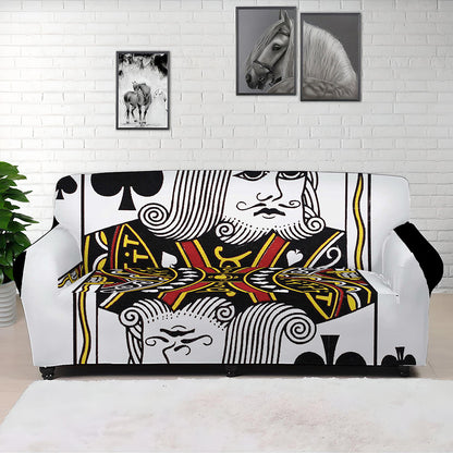 King Of Spades Playing Card Print Sofa Cover