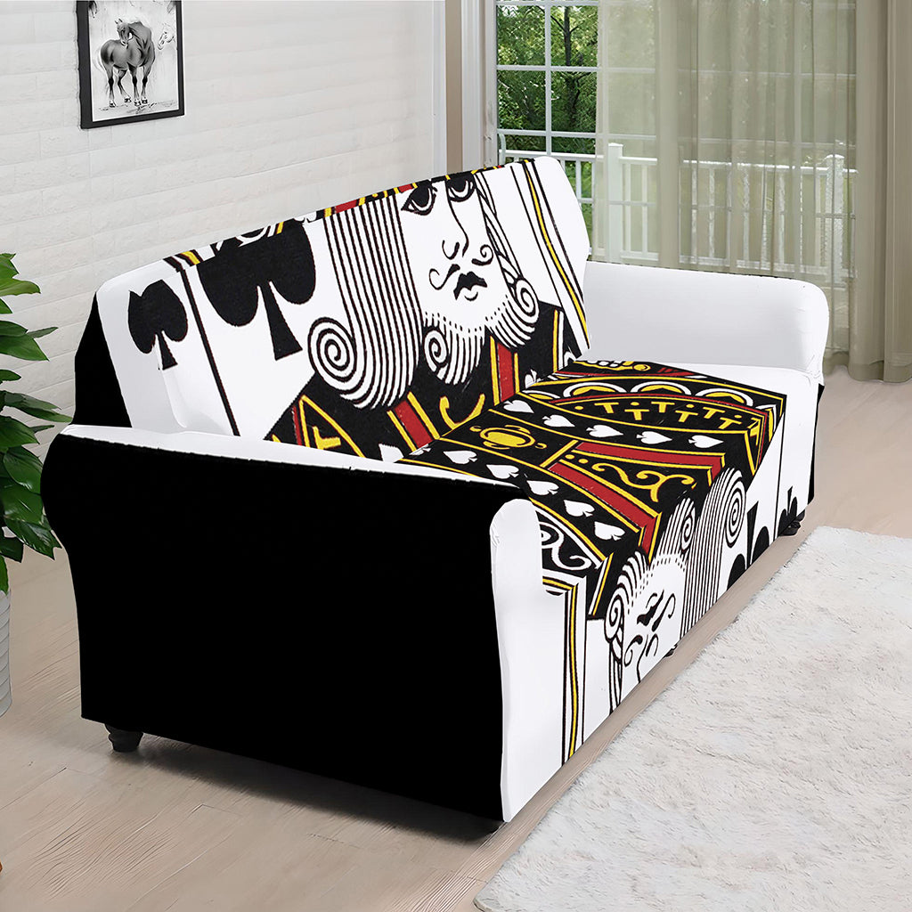 King Of Spades Playing Card Print Sofa Cover