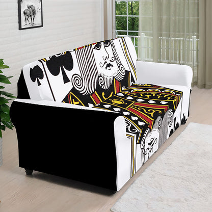 King Of Spades Playing Card Print Sofa Cover