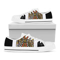 King Of Spades Playing Card Print White Low Top Sneakers