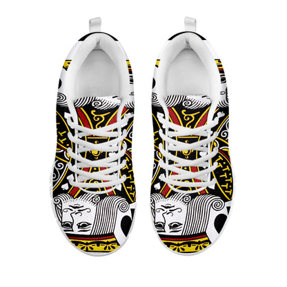 King Of Spades Playing Card Print White Sneakers