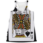 King Of Spades Playing Card Print Women's Racerback Tank Top