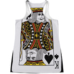King Of Spades Playing Card Print Women's Racerback Tank Top