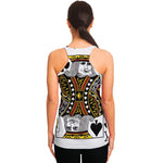King Of Spades Playing Card Print Women's Racerback Tank Top