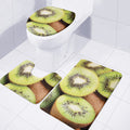 Kiwi 3D Print 3 Piece Bath Mat Set