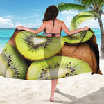 Kiwi 3D Print Beach Sarong Wrap