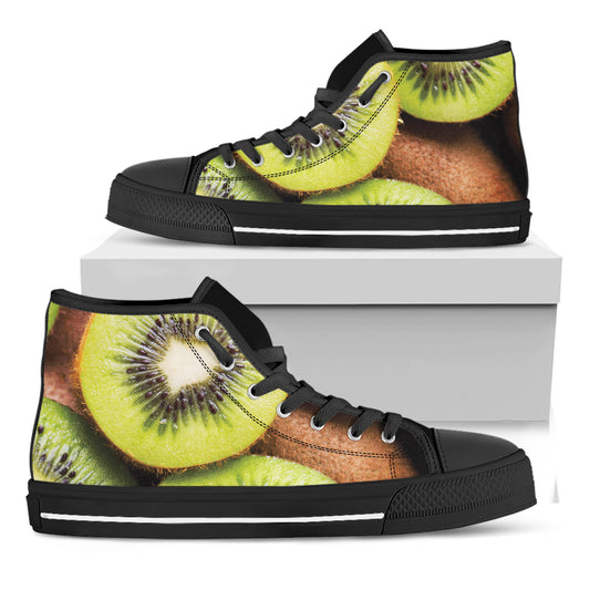 Kiwi 3D Print Black High Top Shoes
