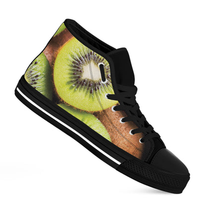 Kiwi 3D Print Black High Top Shoes