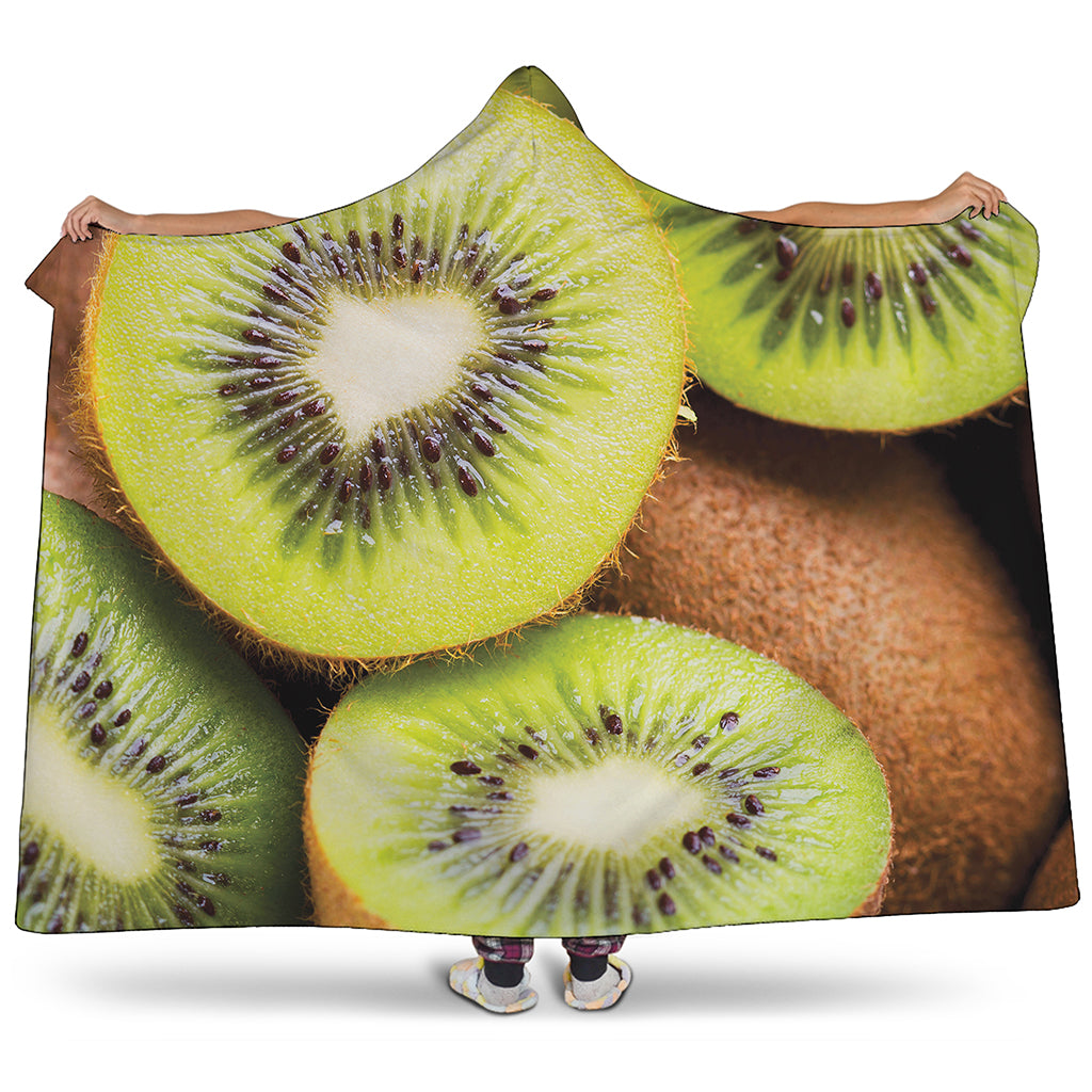 Kiwi 3D Print Hooded Blanket
