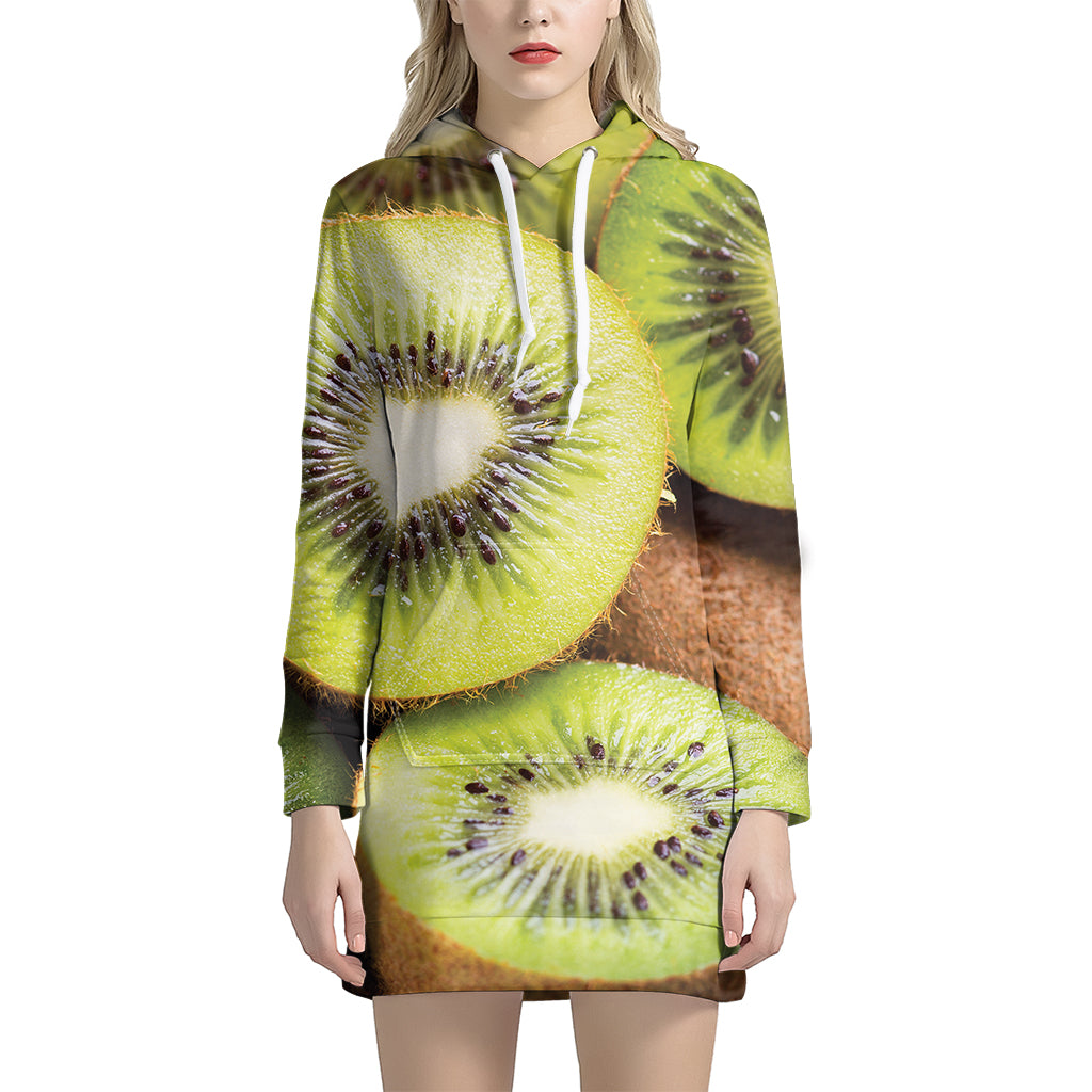 Kiwi 3D Print Hoodie Dress
