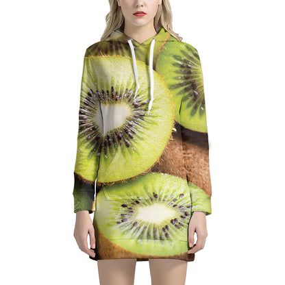 Kiwi 3D Print Hoodie Dress