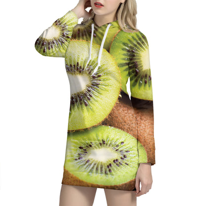 Kiwi 3D Print Hoodie Dress