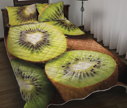 Kiwi 3D Print Quilt Bed Set