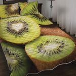 Kiwi 3D Print Quilt Bed Set
