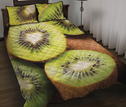 Kiwi 3D Print Quilt Bed Set