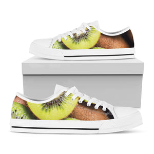 Kiwi 3D Print White Low Top Shoes