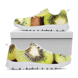 Kiwi 3D Print White Sneakers