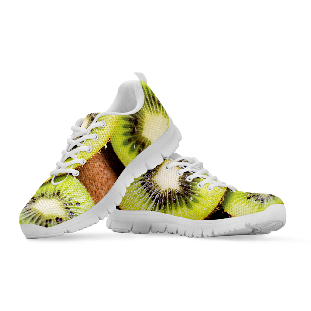 Kiwi 3D Print White Sneakers
