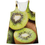 Kiwi 3D Print Women's Racerback Tank Top