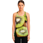 Kiwi 3D Print Women's Racerback Tank Top
