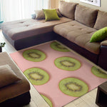 Kiwi Slices Pattern Print Area Rug