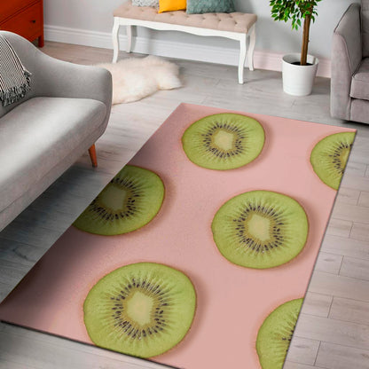 Kiwi Slices Pattern Print Area Rug