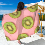 Kiwi Slices Pattern Print Beach Sarong Wrap