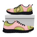 Kiwi Slices Pattern Print Black Running Shoes
