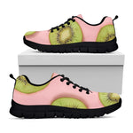 Kiwi Slices Pattern Print Black Sneakers