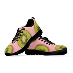 Kiwi Slices Pattern Print Black Sneakers
