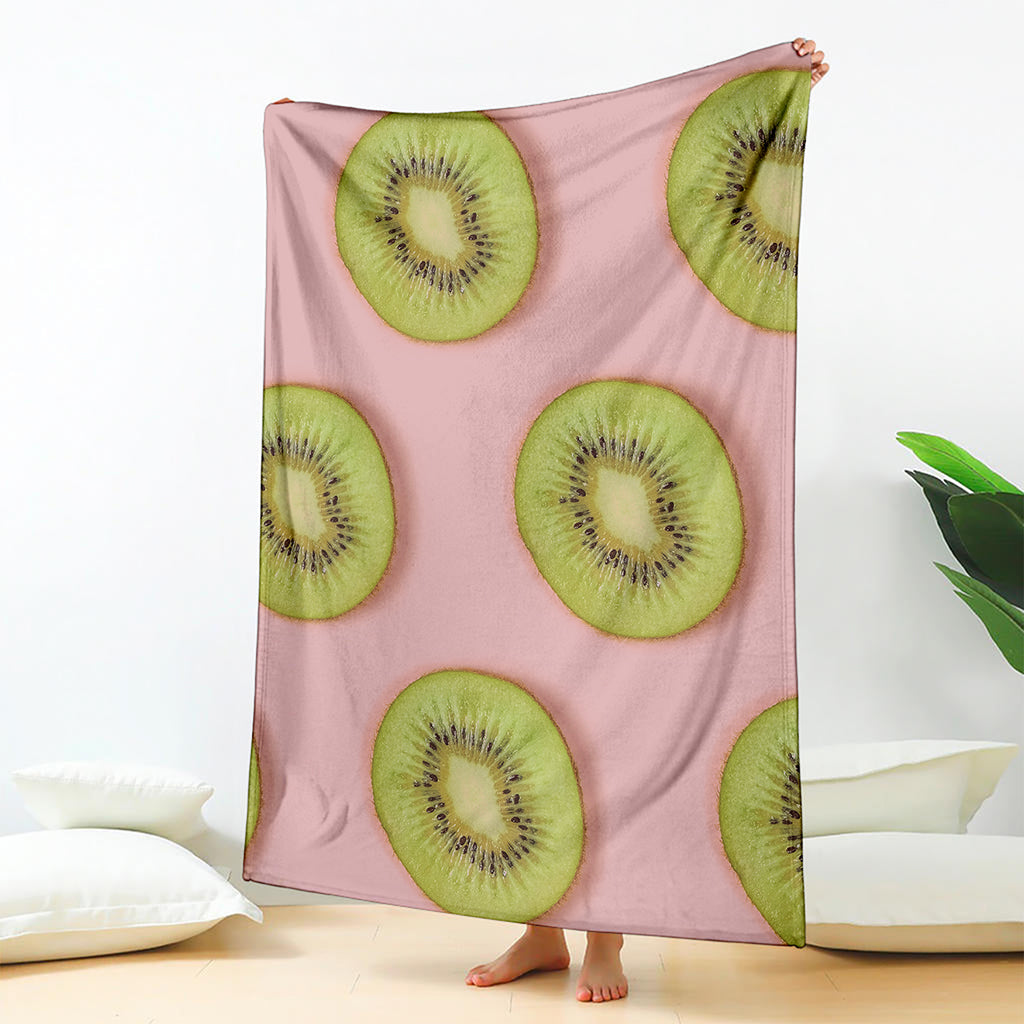 Kiwi Slices Pattern Print Blanket