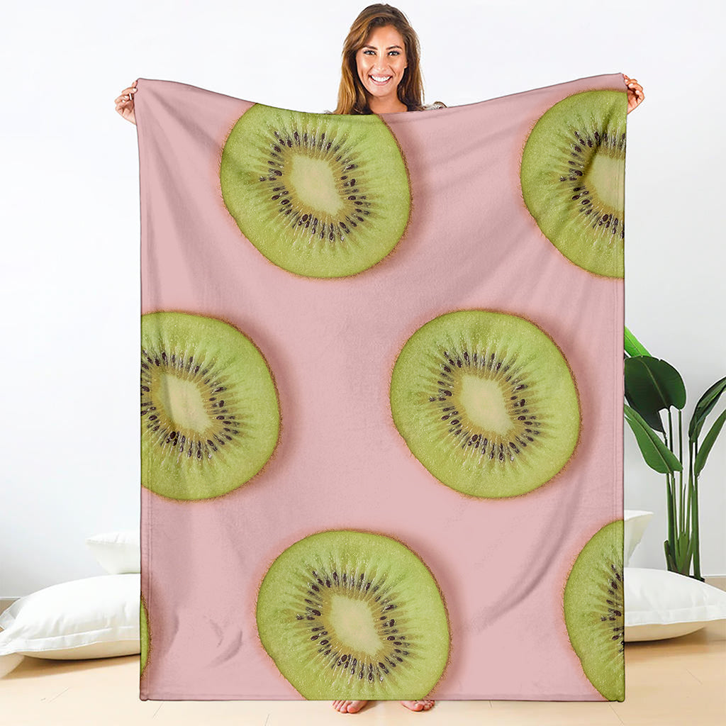 Kiwi Slices Pattern Print Blanket