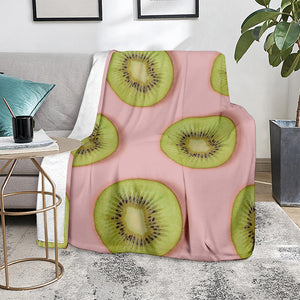 Kiwi Slices Pattern Print Blanket