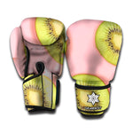 Kiwi Slices Pattern Print Boxing Gloves
