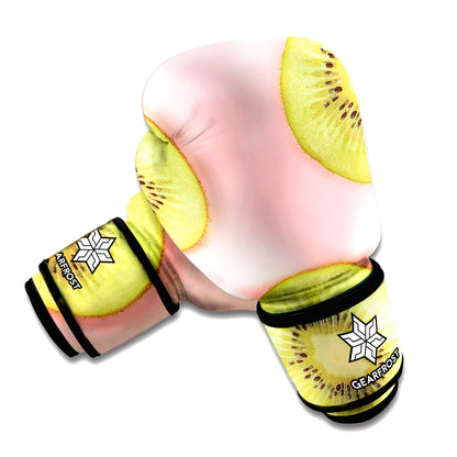 Kiwi Slices Pattern Print Boxing Gloves